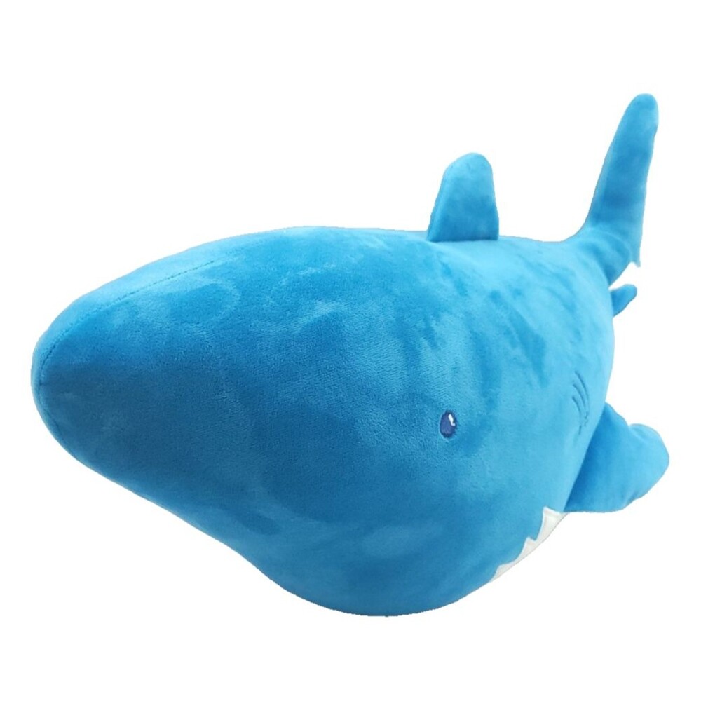 Pillowfort Weighted Plush Shark Whale Throw Pillow 20" Sensory Soft Eye Blue 3lb